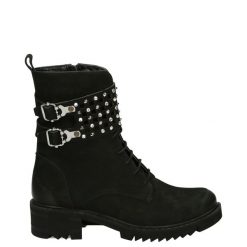 CZARNE BOTKI Z CEKINAMI 01841939 BLAC. Czarne botki Venezia, bez wzorów, z nubiku, bez obcasa, bez zapięcia. Za 199.00 zł.