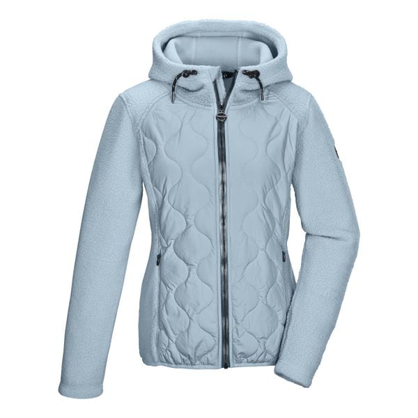 Kurtka polarowa damska Killtec KSW 108 WMN FLC JCKT. Niebieskie kurtki Killtec, na zimę, uniwersalny, bez wzorów, z materiału, z kapturem, narciarskie. Za 399.99 zł.