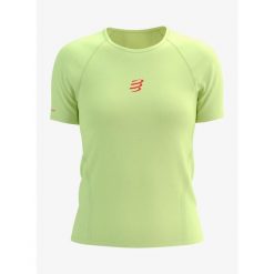Koszulka do biegania damska Compressport Trail Racing S/S Tshirt. Zielone t-shirty sportowe Compressport, s, bez wzorów, bez ramiączek, do biegania. Za 298.99 zł.