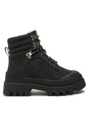 ONLY Shoes Trapery 15329861 Czarny. Czarne traperki ONLY SHOES, bez wzorów, ze skóry, bez obcasa, bez zapięcia. Za 349.99 zł.