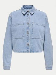 JDY Kurtka jeansowa Marly 15338847 Błękitny Oversize. Niebieskie kurtki JDY, xs, bez wzorów, z bawełny, bez kaptura. Za 199.99 zł.