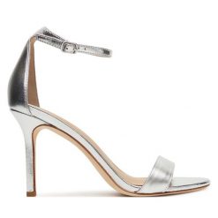 Sandały LAUREN RALPH LAUREN. Szare sandały Lauren Ralph Lauren, bez wzorów, bez obcasa, na szpilce, bez zapięcia. Za 629.99 zł.