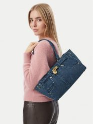 MICHAEL Michael Kors Torebka Hamilton 30F6BNXT0C Niebieski. Niebieskie torebki klasyczne MICHAEL Michael Kors, bez wzorów, z materiału, bez dodatków. Za 1,539.00 zł.