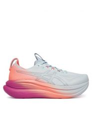 Asics Buty do biegania Gel-Nimbus 28 1012B987 Niebieski. Niebieskie buty treningowe ASICS, bez wzorów, z meshu, bez zapięcia, do biegania. Za 899.99 zł.