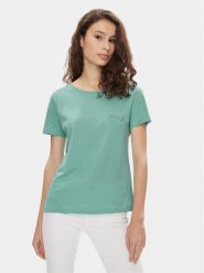 Liu Jo T-Shirt MA4395 J6308 Zielony Regular Fit. Zielone t-shirty Liu Jo, xs, bez wzorów, z bawełny, bez kołnierzyka, bez ramiączek. Za 229.99 zł.