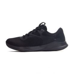 Buty Under Armour Charged Aurora 2 W 3025060-003 czarne. Czarne buty treningowe bez wzorów, z gumy, bez zapięcia, na fitness i siłownię. Za 382.69 zł.