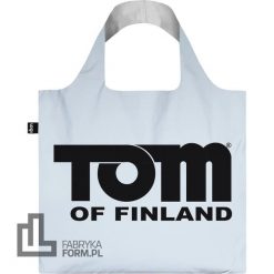 Torba LOQI Museum Tom of Finland biało-srebrna z powłoką. Białe torby podróżne LOQI, bez wzorów. Za 188.00 zł.