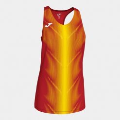 Damski tank top Joma Olympie. Czerwone topy Joma, bez wzorów, sportowe, bez kołnierzyka, bez ramiączek. W wyprzedaży za 117.15 zł.