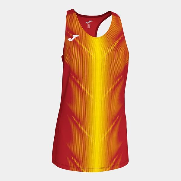 Damski tank top Joma Olympie. Czerwone topy Joma, bez wzorów, sportowe, bez kołnierzyka, bez ramiączek. W wyprzedaży za 117.15 zł.