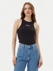 Levi's® Top Gemini A9415-0005 Czarny Slim Fit. Czarne topy s, bez wzorów, z bawełny, bez kołnierzyka, bez ramiączek. Za 69.99 zł.