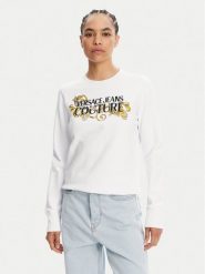 Versace Jeans Couture Bluza 78HAIC06 Biały Regular Fit. Białe bluzy Versace Jeans Couture, s, bez wzorów, z bawełny, bez kaptura. Za 769.99 zł.