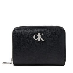 Mały Portfel Damski Calvin Klein Jeans. Czarne portfele Calvin Klein Jeans, bez wzorów, z jeansu. Za 189.99 zł.