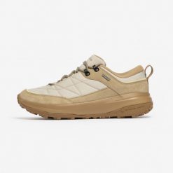 Buty turystyczne damskie Quechua NH500 skóra wodoodporne. Brązowe trekkingi QUECHUA, bez wzorów, z materiału, bez zapięcia, outdoorowe. Za 269.99 zł.