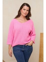 Curvy Lady Sweter w kolorze jasnoróżowym rozmiar: 44/46. Różowe swetry Curvy Lady, bez wzorów, klasyczne, bez ramiączek. Za 101.47 zł.