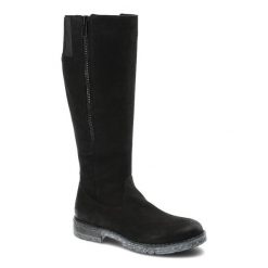 Czarne Kozaki Simen Damskie Skórzane Buty Zimowe. Czarne kozaki Simen, na jesień, bez wzorów, z nubiku, klasyczne, bez obcasa, na obcasie, bez zapięcia. Za 309.00 zł.