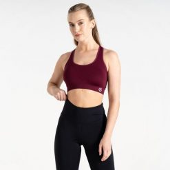 Stanik sportowy damski Don't Sweat It. Brązowe biustonosze sportowe Dare 2b, bez wzorów, z elastanu, na fitness i siłownię. Za 161.00 zł.