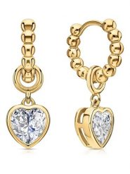 DI GIORGIO Pozłacane kolczyki-kreole z cyrkoniami rozmiar: onesize. Żółte kolczyki DI GIORGIO, z cyrkonią, pozłacane. Za 221.88 zł.