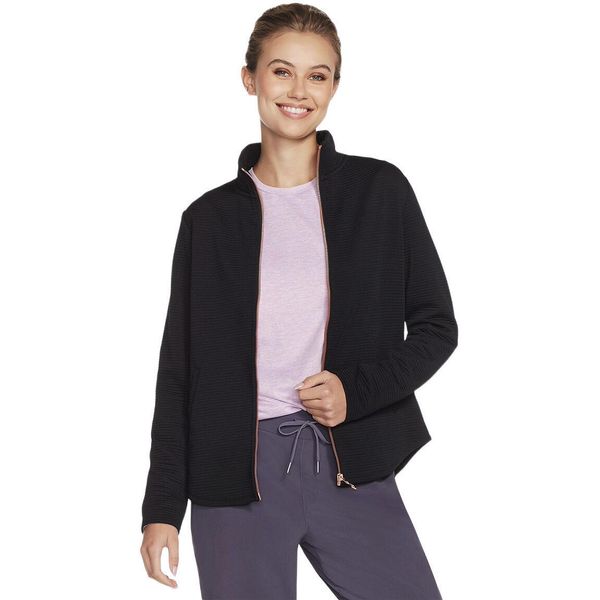 Kurtka Skechers The GO WALK Shine Jacket, Kobiety. Czarne kurtki Skechers, bez wzorów, z poliesteru, bez kaptura. Za 390.00 zł.