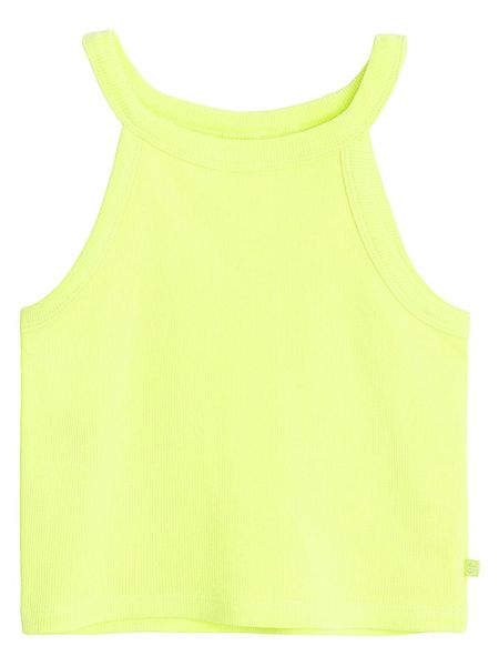 COOL CLUB Top w kolorze żółtym rozmiar: 152. Żółte topy COOL CLUB, bez wzorów, z bawełny, bez kołnierzyka, bez ramiączek. Za 25.95 zł.