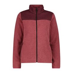 Kurtka polarowa z nadrukiem z zamkiem dla kobiet CMP. Czerwone kurtki CMP, bez wzorów, z polaru, bez kaptura. Za 403.50 zł.