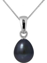 Pearline Srebrny naszyjnik "Bélière" z zawieszką - dł. 42 cm rozmiar: onesize. Czarne naszyjniki Pearline, z materiału, z perłą, srebrne. Za 347.99 zł.