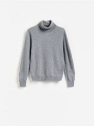 Golf z wełny merino - szary. Szare swetry Reserved, l, bez wzorów, z wełny, bez ramiączek. Za 229.99 zł.