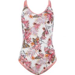 Kostium kąpielowy shape bonprix biały z nadrukiem. Bielizna modelująca marki bonprix. Za 99.99 zł.