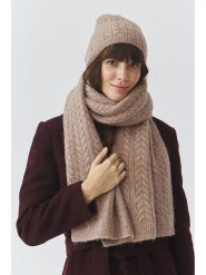 TATUUM Szal w kolorze beżowym - 168 x 35 cm rozmiar: onesize. Brązowe szaliki i kominy Tatuum, bez wzorów, z wełny. Za 217.99 zł.