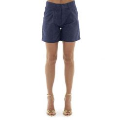 Szorty z bawełna z kieszenie na co dzień. Niebieskie szorty LEONE 1947 APPAREL, bez wzorów, z bawełny. W wyprzedaży za 136.83 zł.