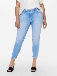 ONLY Carmakoma Dżinsy - Skinny fit - w kolorze błękitnym rozmiar: 44/L32. Niebieskie jeansy Only Carmakoma, l, z aplikacjami, z bawełny, klasyczne. Za 132.36 zł.