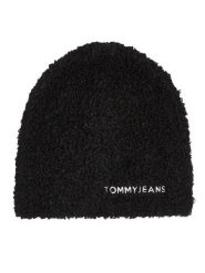 Tommy Jeans Czapka AW0AW17058 Czarny. Czarne czapki zimowe Tommy Jeans, bez wzorów, z jeansu. Za 199.99 zł.