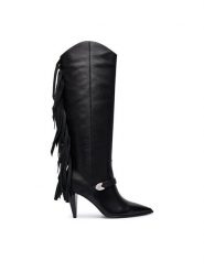 PINKO Kozaki Vane 03 SD0589P003 Czarny. Czarne kozaki Pinko, bez wzorów, ze skóry, bez obcasa, na szpilce, bez zapięcia. Za 1,959.00 zł.
