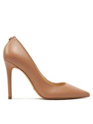 Guess Szpilki Gabben FLTGAB LEA08 Beżowy. Brązowe szpilki Guess, z aplikacjami, ze skóry, bez obcasa, na szpilce, bez zapięcia. Za 629.99 zł.