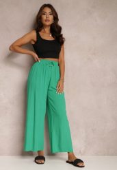 Zielone Spodnie Karrill. Zielone jeansy Renee, na lato, l, bez wzorów, z jeansu, eleganckie, długie. W wyprzedaży za 39.99 zł.