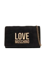 LOVE MOSCHINO Torebka JC4127PP0NKB100A Czarny. Czarne kopertówki Love Moschino, bez wzorów, ze skóry, wizytowe, bez dodatków. Za 599.99 zł.