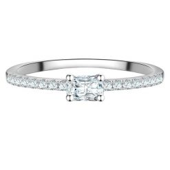 Trilani Pierscionek z Srebra Sterling w srebrze z Cyrkonia Pierścionki 1 ct Damski. Białe pierścionki Trilani, z cyrkonią, srebrne. Za 169.99 zł.