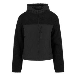 Polar nylon damski Urban Classics Sherpa Crinkle. Czarne bluzy z polaru Urban Classics, bez wzorów, z nylonu. Za 267.50 zł.