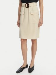 HUGO Spódnica Randa 50559313 Beżowy jasny Regular Fit. Brązowe spódnice Hugo, bez wzorów, z syntetyku. Za 799.99 zł.