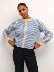 Kaffe Sweter Vera 10507817 Beżowy Regular Fit. Brązowe swetry Kaffe, l, bez wzorów, z syntetyku, bez ramiączek. Za 299.99 zł.