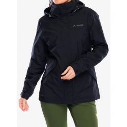 Kurtka damska Vaude Rosemoor 3in1 Jacket II. Czarne kurtki Vaude, bez wzorów, bez kaptura. Za 903.65 zł.