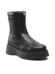 Jenny Fairy Botki HZ030201-01 Czarny. Czarne botki Jenny Fairy, bez wzorów, ze skóry, bez obcasa, na płaskiej podeszwie, bez zapięcia. Za 199.99 zł.