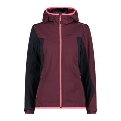 Kurtka softshell z kapturem Unlimitech damska CMP. Brązowe kurtki przejściowe sportowe CMP, bez wzorów, z softshellu, z kapturem, trekkingowe. Za 548.50 zł.