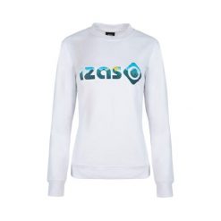 Podstawowa bluza bawełniana dla kobiet Izas RODHES W. Białe bluzy IZAS, bez wzorów, z bawełny, bez kaptura. Za 160.83 zł.