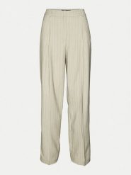 Vero Moda Spodnie materiałowe Meli 10319631 Beżowy Straight Fit. Brązowe spodnie materiałowe Vero Moda, bez wzorów, z materiału. Za 109.99 zł.