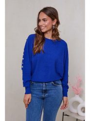 Soft Cashmere Sweter w kolorze niebieskim rozmiar: 38/40. Niebieskie swetry Soft Cashmere, bez wzorów, z kaszmiru, klasyczne, bez ramiączek. Za 101.70 zł.