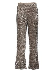 Pieces Spodnie w kolorze beżowym rozmiar: M. Brązowe spodnie materiałowe Pieces, bez wzorów, z materiału. Za 130.99 zł.