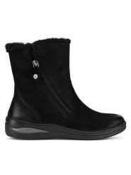Go Soft Botki WI23-LIPARI-11 Czarny. Czarne botki GO SOFT, bez wzorów, z materiału, bez obcasa, na płaskiej podeszwie, bez zapięcia. Za 188.99 zł.