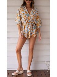 Milan Kiss Kombinezon w kolorze błękitnym rozmiar: L. Niebieskie kombinezony Milan Kiss, l, bez wzorów, z tkaniny, bez kołnierzyka, bez ramiączek. Za 130.99 zł.