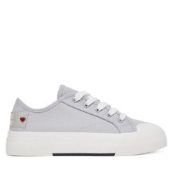 Trampki LOVE MOSCHINO. Szare trampki Love Moschino, bez wzorów, bez zapięcia. Za 809.99 zł.