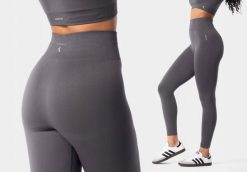 Legginsy treningowe damskie Carpatree Simply Seamless. Szare legginsy Carpatree, bez wzorów, z materiału, klasyczne. Za 129.99 zł.